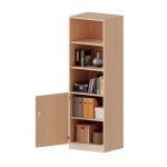 Schrank, 5 OH, Tür unten (2OH), oben 3 offene Fächer 1 Tür, abschließbar, links, B/H/T 60x190x40cm 